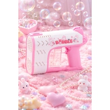 Bubble Blaster Işıklı Ve Müzikli Çift Başlıklı Köpük Tabancası Double Head Bubble Gun - Pembe