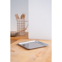 Metal Kare Çelik Servis / Sunum Tepsi Tabağı Metal - 676038341 Metal