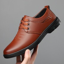 2024 Yeni Rahat Deri Erkek Ayakkabı - Kahverengi