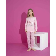 Tarık 10-15 Yaş Kız Çocuk Pijama Love 3051250 - Pembe Pembe