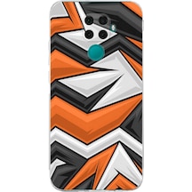 Huawei Mate 30 Lite Uyumlu Kamera Korumalı Grafiti Tasarımlı Şeffaf Silikon Kılıf Şeffaf