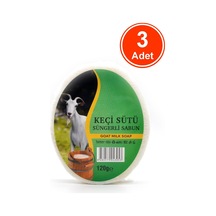 Keçi Sütü Özlü Süngerli Duş Sabunu 3 x 120 G