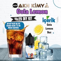 Cola Lemon Yoğun Dıy Kit Cola Lemon Buz Gıda Aroması %25 Oranda Aroma İçerir Hazır Değildir 30 Ml