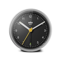 Braun Bc12sb Gümüş-siyah Klasik Analog Alarmlı Masa Saati Brn.bc12sb