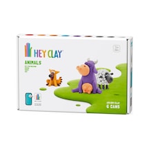 Hey Clay Hava İle Kuruyan Kil 6'lı Kutu - Hayvanlar İnek, Köpek, Koyun
