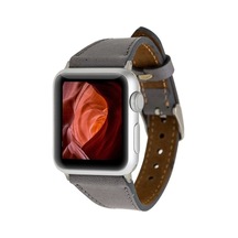 Apple Watch Uyumlu Deri Kordon 42-44-45mm Slim Rst9 Gri Diğer
