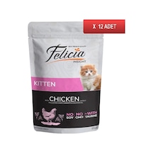 Felicia Tavuklu Tahılsız Pouch Konserve Yavru Kedi Maması 12 x 85