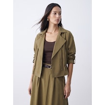 Lcw Everyday Haki Oversize Modal Karışımlı Kadın Ceket