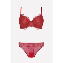 Nurteks 4385 Desteksiz Sütyen Külot Takım-bordo Bordo