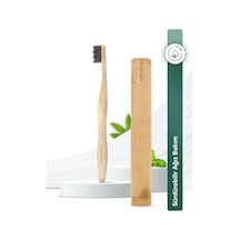 Tbrush Nano Koyugri Bambu Diş Fırçası - Ultra Soft + Diş Fırçası Saklama / Taşıma Kabı