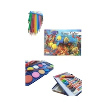 Resim Defteri, 12li Sulu Boya, 12li Pastel Boya, 12li Kuru Boya Öğrenci Resim Seti Çok Renkli Resim Defteri, 12li Sulu Boya, 12li Pastel Boya, 12li Kuru Boya Öğrenci Resim Seti Çok Renkli