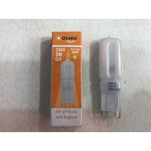 5 Adet Osaka 5w 40w 380 Lümen G9 Buzlu Led Lamba 3000 Kelvin Sa