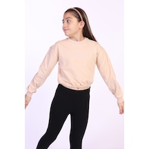 Toontoy Kız Çocuk Dreams Nakışlı Sweatshirt Bej