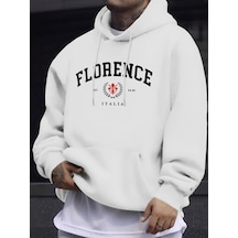 Tarzsokak Florence Italia Letter Print Man Daily 12 Renk Üstler Spor Basit Kazak Sonbahar Bol Kapüşonlu Beyaz