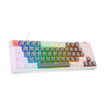 Rampage Yoru Mini Gri/beyaz Type-c Red Swich Q Mekanik Oyuncu Klavyesi