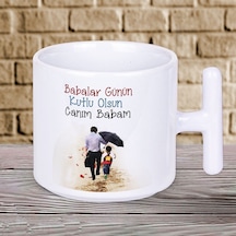 Babalar Günün Kutlu Olsun Canım Babam Baskılı Hediyelik T Kupa Bardak-1 Çok Renkli