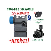 Rain Bird Tbos-bt6lt Pilli Kontrol Ünitesi 9v. 6 İstasyonlu Bluetooth + 6 Adet 100hv 9v. Vana Seti