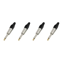 Hepa Merz SFC-M63-4X 6.35MM Mono Jack Gitar Jack Erkek jak (4 ADET)