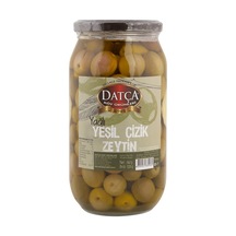 Datça Köy Ürünleri Yağlı Yeşil Çizik Zeytin Cam 940 G