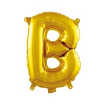 B Harfi 16 İnç Gold Renk Folyo Balon 36 Cm Altın 256