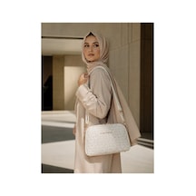 Just Polo Kadın Yeni Sezon Baskılı Omuz Çantası 232053mh Beyaz