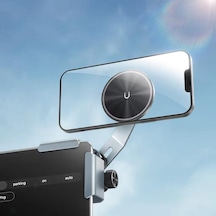 Ga92 Mag-safe Ekran Üstü Elektrikli Araç Telefon Tutucu 1,7 Cm Kadar Tüm Ekranlar Araba Notebook Monitör Tamamı Metal Kasa -