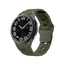 Galaxy Uyumlu Watch 5 Pro 45mm Nrtk Krd-116 20mm Futbol Desenli Spor Tasarımlı Silikon Kordon-koyu Yeşil