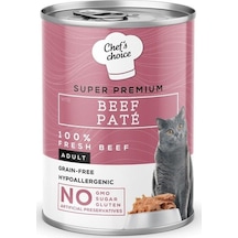 Chef's Choice Tahılsız Sığır Etli Ezme Kedi Konservesi 400 G