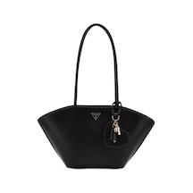 Kadın Kalp Aksesuarlı Kanat Detaylı Tote Çanta - Siyah Siyah