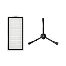 Roborock Q5 Pro , Q5 Pro Plus Uyumlu 1 Adet Hepa Filtre + 1 Adet Siyah Yan Fırça