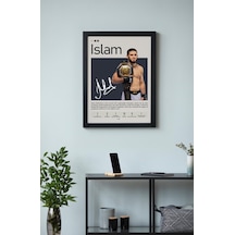 Islam Makhachev Ahşap Çerçeveli Poster Tablo Lightweight Champion Style
