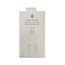 Apple Uyumlu iPhone 12 Pro-Max 20W  Şarj Adaptörü ve Şarj Kablosu-İTHAL