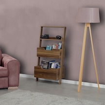 Pasifichome Low Oyuncak Montessori Raflı Kitaplık&Oyuncak Dolabı Ceviz