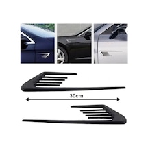 Çamurluk Üstü Ventil Çizgili 30cm 2 Parça Siyah
