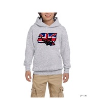 Motogp 35 Gri Çocuk Kapşonlu Sweatshirt Gri