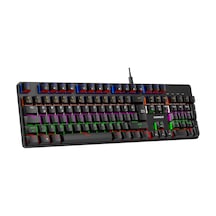 Everest Kb-mk1 Lumos Siyah Usb Rainbow Aydınlatmalı Red Switch Full Anti-ghosting Mekanik Gaming Oyuncu Klavye