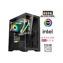 Xaser XSR969 i5-4590 16 GB 512 GB SSD 4 GB RX550 Free Dos Masaüstü Oyuncu Bilgisayarı