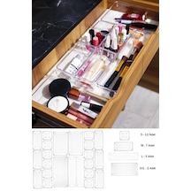 24'lü Set Modüler Çekmece İçi Düzenleyici Mutfak, Ofis Ve Makyaj Çekmeceleri İçin Organizer Modüler Beyaz - 750389163 Beyaz