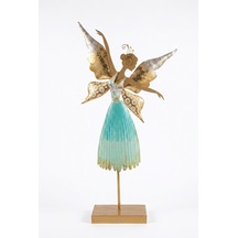 Metal Mavi Peri Biblo 12x37x68 Cm