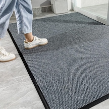 Gri Renk Çamur Kazıyıcı Sıyırıcı Kapı Önü Paspası 90x150