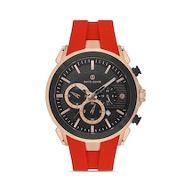 Silikon Kayışlı Erkek Kol Saati Rose Gold - Siyah