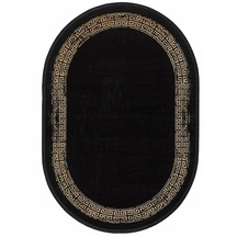 Gümüşsuyu Black & Brown 200X290 Oval 11298 - Siyah Halı