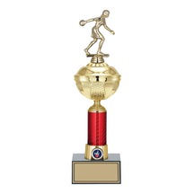 Odak Kupa - Figürlü Kupalar - Bowling Kadın Figürlü Kupalar Fg-053 C - 40 Cm Altın - Beyaz