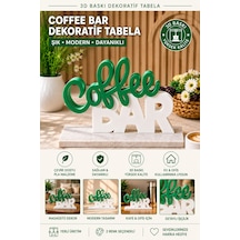 Coffee Bar Dekoratif Masaüstü Tabela 3d Baskı Modern Kafe Ve Mutfak Dekoru - Yeşil