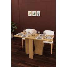 Lüks Katlanır Mutfak Yemek Masası %100 Mdf Pratik Çalışma Masası Km32 Karına