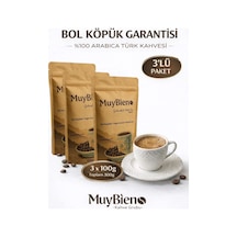 Türk Kahvesi 3x100g %100 Arabica Bol Köpüklü Yoğun Aromalı Taze Öğütülmüş