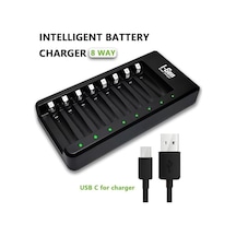 I-gen G827 8&apos Li Pil Şarj Aleti + 8 Adet Aa 2700 Mah Şarj Edilebilir Aa Şarjlı Kalem Pilli Set 1.2v Ni-mh