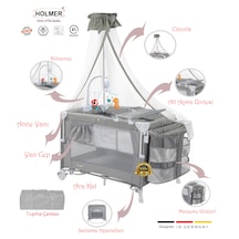 Holmer All In One ( Cibinlikli, Dönenceli, Alt Açma Ünüteli Oyun Parkı/park Yatak )