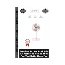 Premium Ortam Sıcak Gün Ev Aleti F-06 Pembe Mini Fan Vantilatör Masa Fan