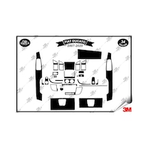 Fiat Ducato 2007- 2020 Full Torpido Konsol Trim Göğüs Maun Kaplama Set 34 Parça Siyah